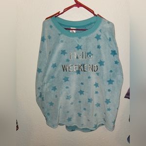 Hello Weekend Plush Pajama Set 3X (22-24)